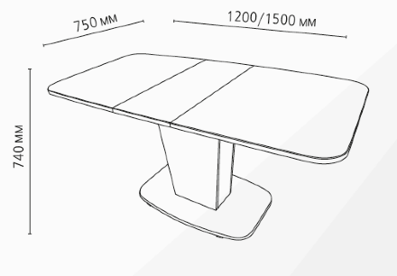Стол обеденный раздвижной Токио Баут 